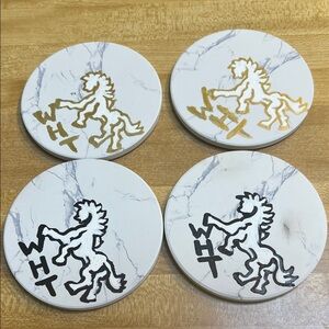 Marble Coasters with WHT Design by Julie Lee